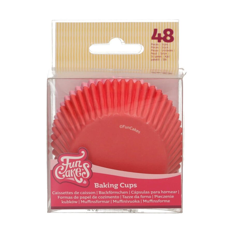 FunCakes Baking Cups Roze / Rood pk/48-1