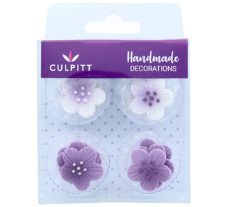 Culpitt Suikerdecoratie Bloemen Lila 12st. by Culpitt