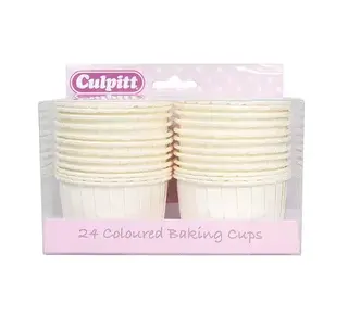 Culpitt Cupcake Cups Wit/Ivoor 60mm 24st. by Culpitt