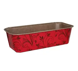 Ecopack Bakvorm  wegwerp 20x7,3x6,2cm Rood (per stuk)