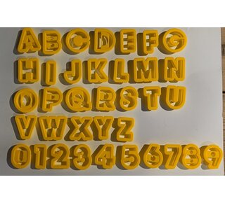 Uitsteker set Letters en cijfers