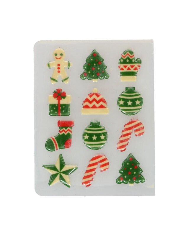 Funcakes Funcakes Chocolade Decoraties Kerstfiguren Set/12