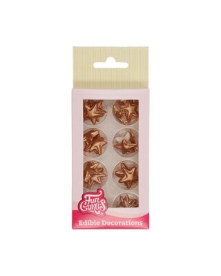 Funcakes FunCakes fondant Decoratie Sterren Brons Goud Set/24