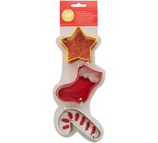 wilton Wilton Koekjes Uitsteker Ster-Sok-Candy Cane Set/3