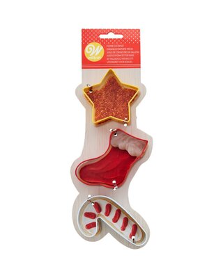 wilton Wilton Koekjes Uitsteker Ster-Sok-Candy Cane Set/3