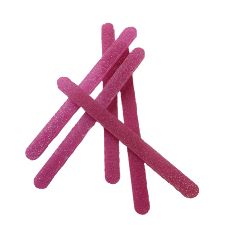 Acryl ijsstokjes glitter roze transparant 10st Acryl ijsstokjes glitter roze transparant 10st