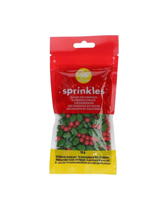 wilton Wilton Holly Leaf 3D Sprinkle Mix 56 g