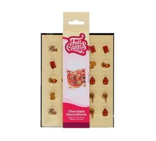 Funcakes FunCakes Chocolade Decoraties Sint 2 cm Set/25