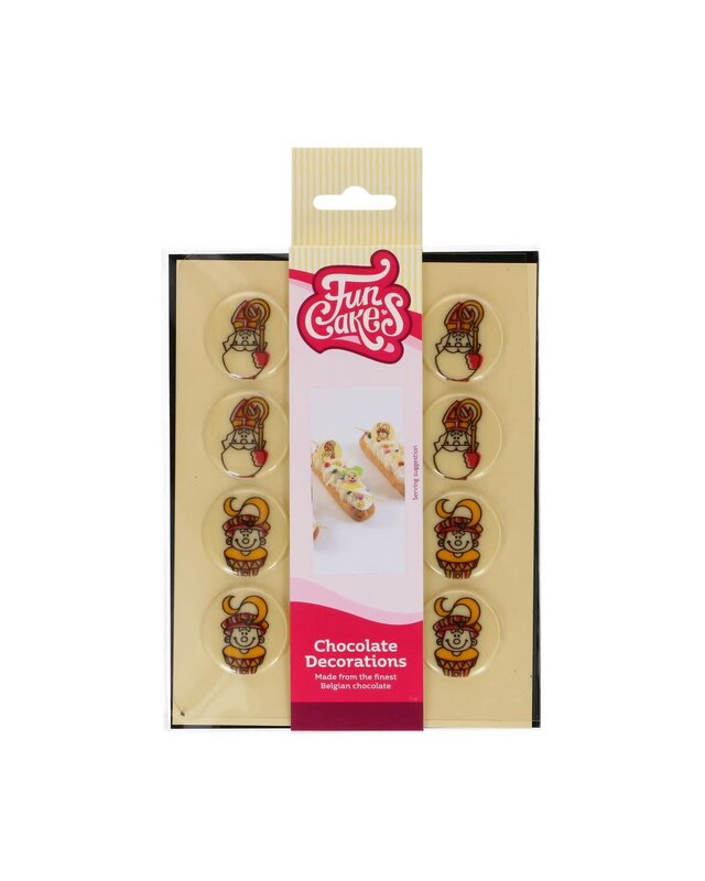 Funcakes FunCakes Chocolade Decoraties Sint 3,8 cm pk/12