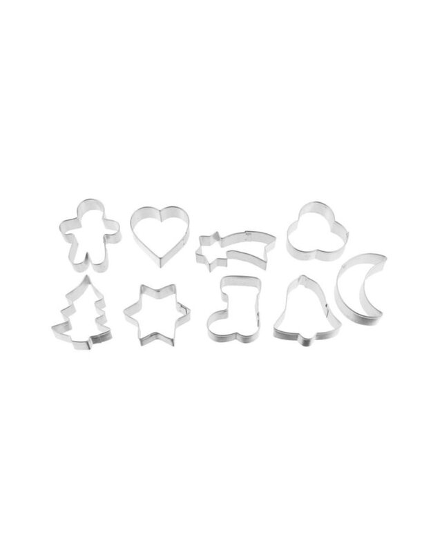 Set van 9 Kerst Koekjes Uitstekers op een Hanger Zenker