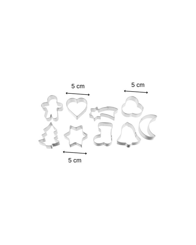 Set van 9 Kerst Koekjes Uitstekers op een Hanger Zenker