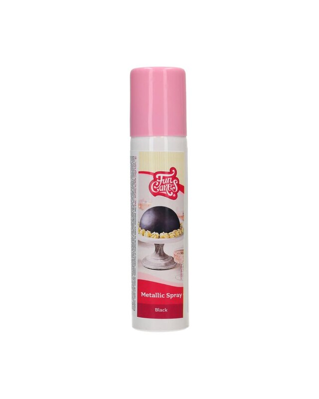 Funcakes FunCakes Metallic Spray Zwart 100 ml