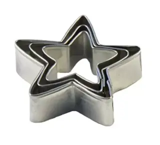 Uitstekerset Ster (5 punten) Ø3,5-6,5cm Set/3