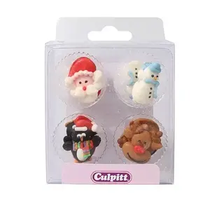Culpitt Culpitt Suikerdecoratie Kerstfiguren 12st.