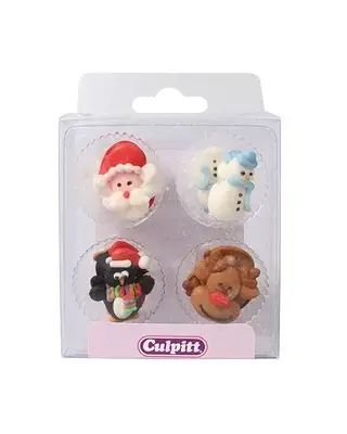 Culpitt Culpitt Suikerdecoratie Kerstfiguren 12st.