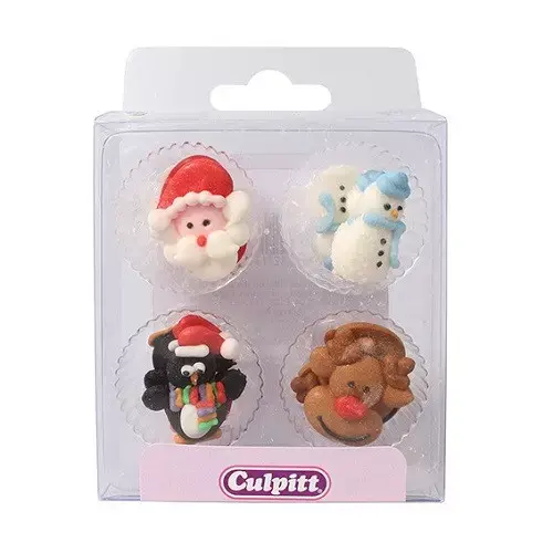 Culpitt Culpitt Suikerdecoratie Kerstfiguren 12st.