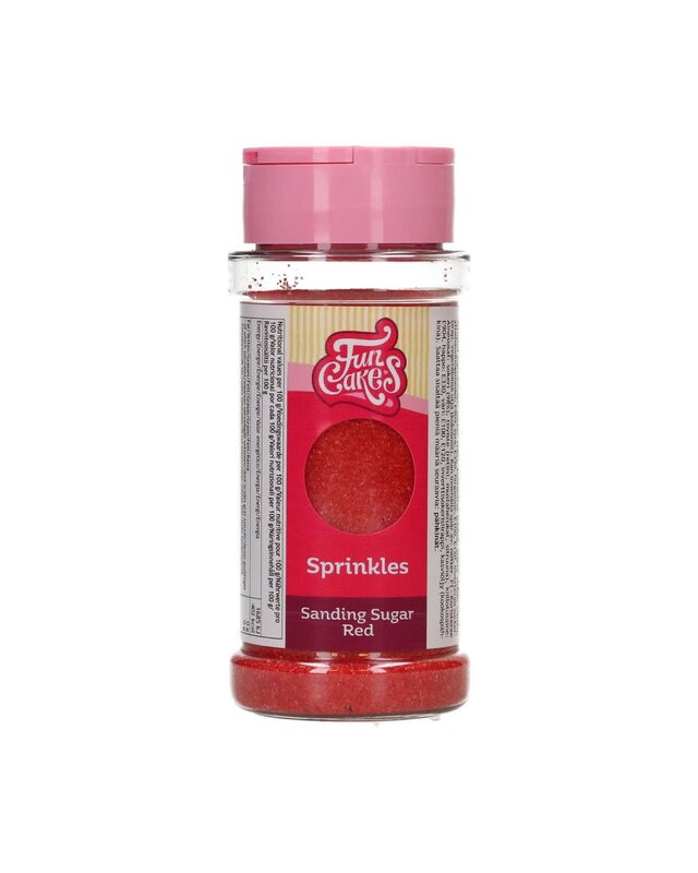 Funcakes FunCakes Sanding Sugar 80g - Rood