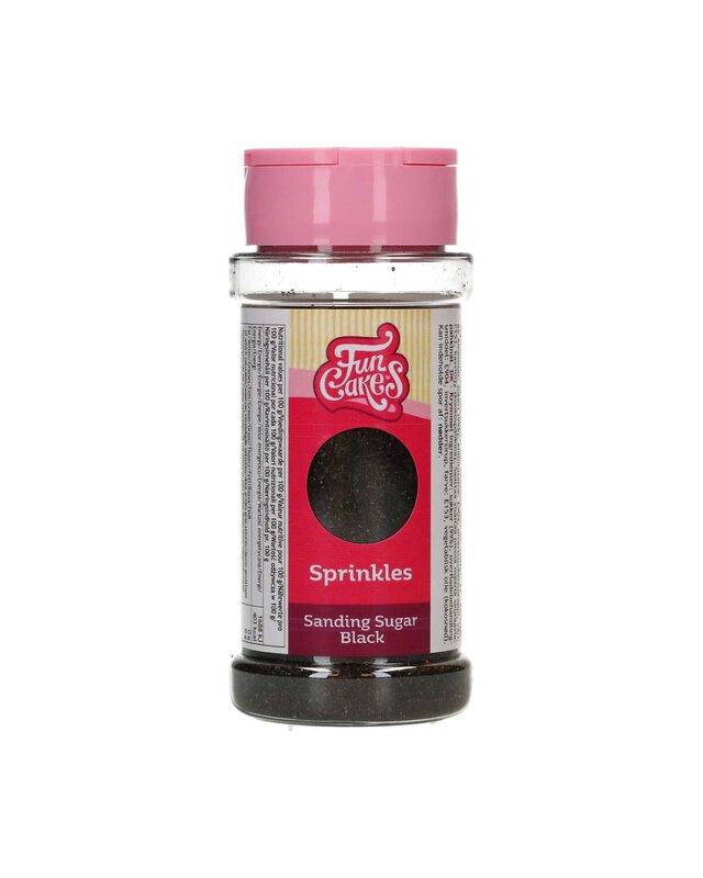 Funcakes FunCakes Sanding Sugar 80g - Zwart