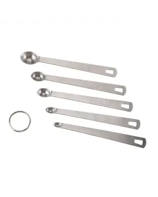 Mini maatlepel set 5 stuks RVS