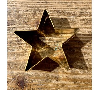 koekjesvorm ster 5 punten messing  KV