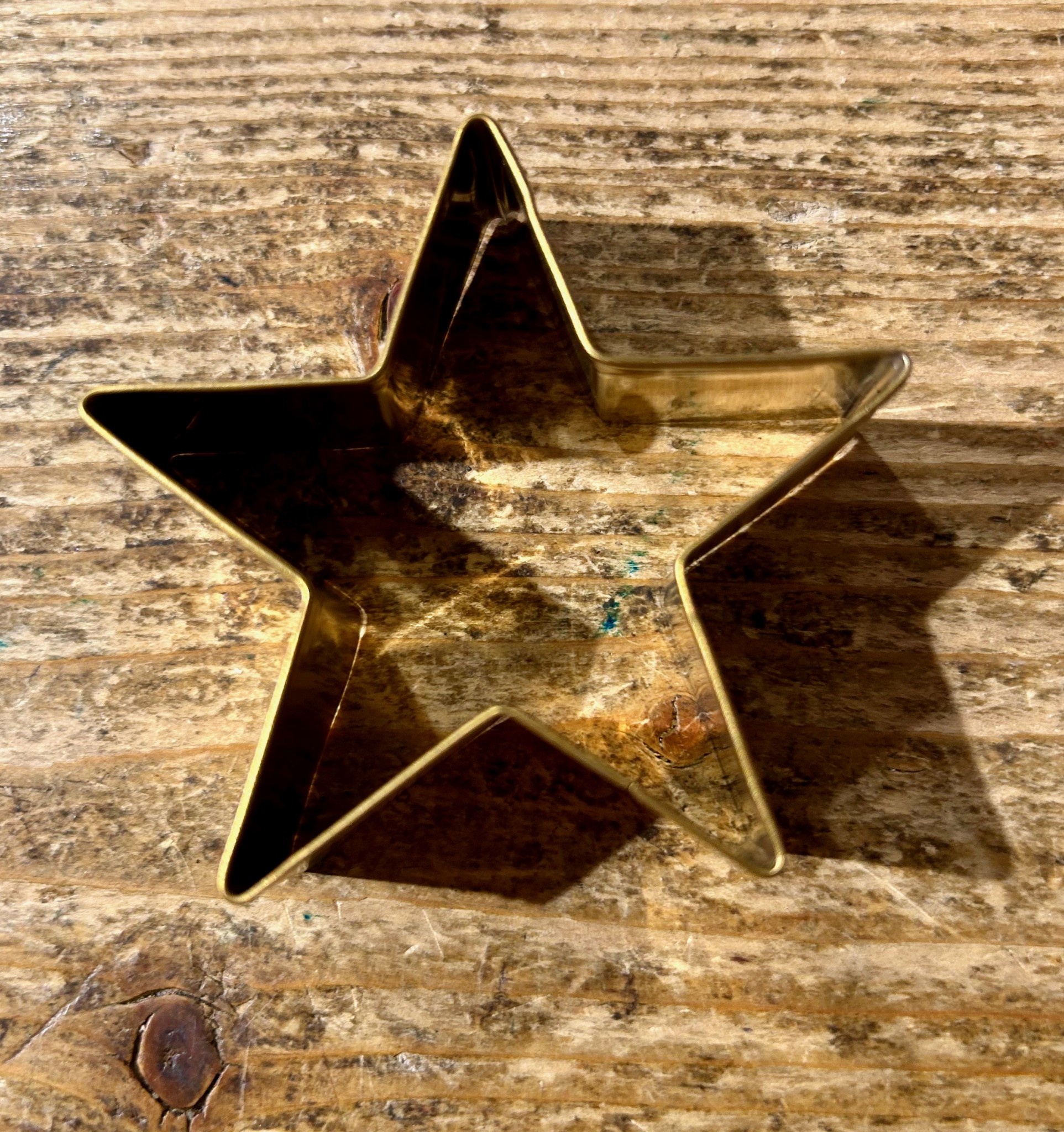 koekjesvorm ster 5 punten messing  KV