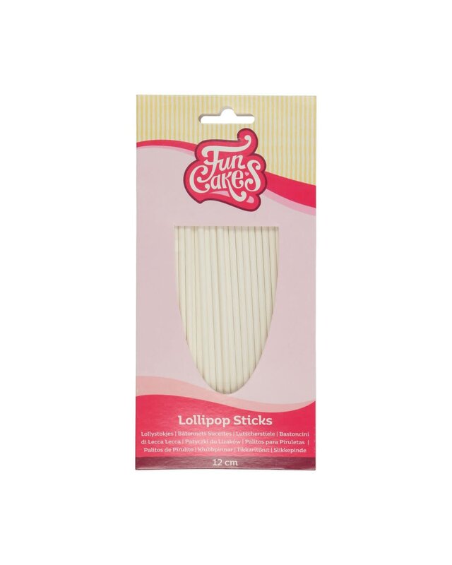 Funcakes FunCakes Lollipop cakepop stokjes 12cm pk/50