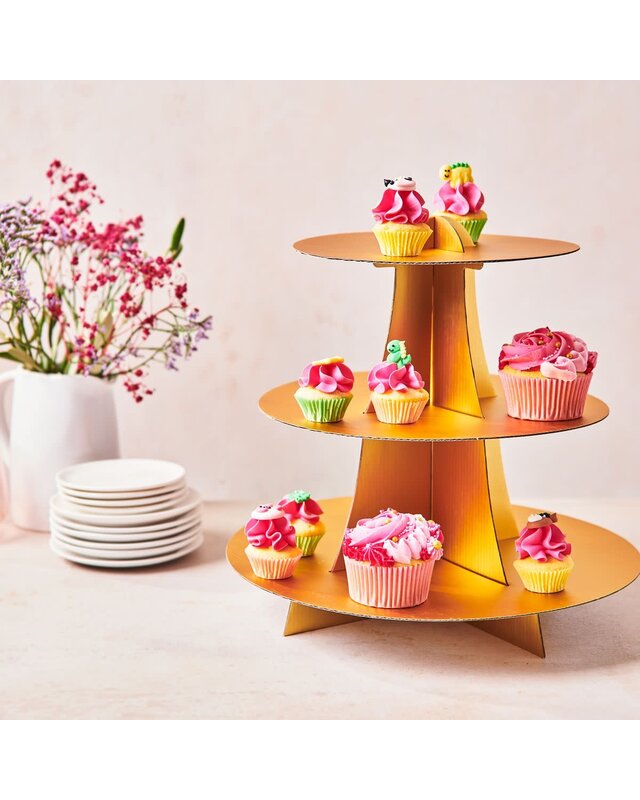 Funcakes FunCakes 3 Tier Cupcake Stand Display - Gold