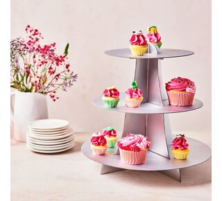 Funcakes FunCakes 3 Tier Cupcake Stand Display - Silver