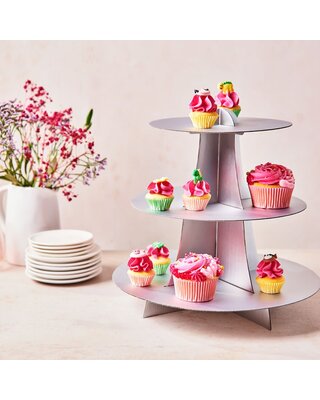 Funcakes FunCakes 3 Tier Cupcake Stand Display - Silver