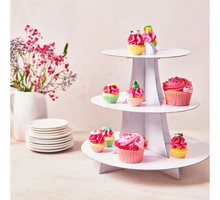 Funcakes FunCakes 3 Tier Cupcake Stand Display - White