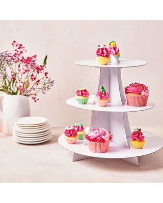 Funcakes FunCakes 3 Tier Cupcake Stand Display - White