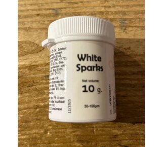 Taartdecoratief White sparkle dust / Wit glitter poeder 10gr