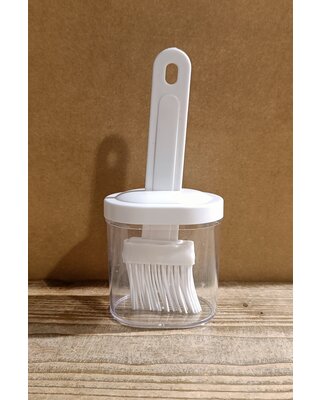 Bak kwast met bakje en deksel