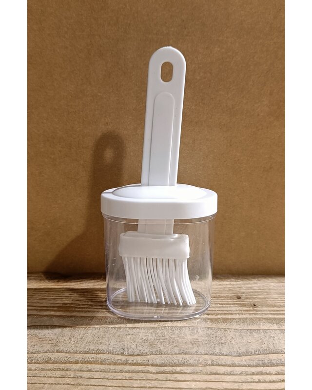 Bak kwast met bakje en deksel