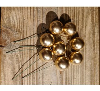 Gouden deco Bollen medium 8 stuks
