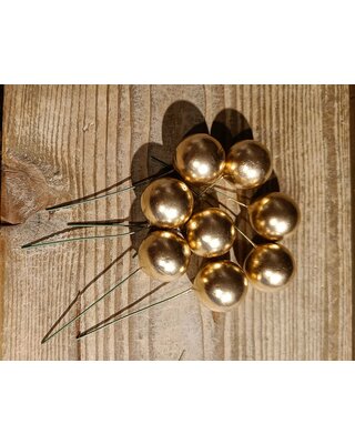 Gouden deco Bollen medium 8 stuks