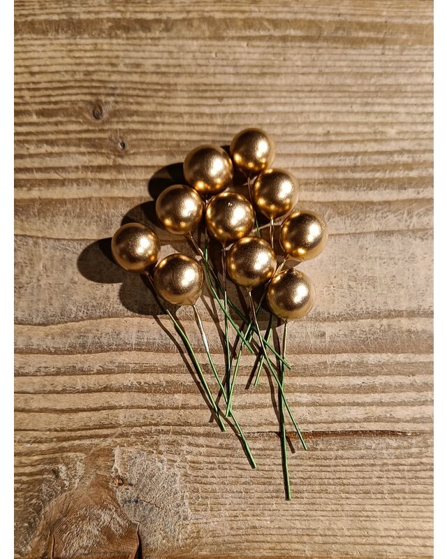 Gouden deco Bollen small 10 stuks