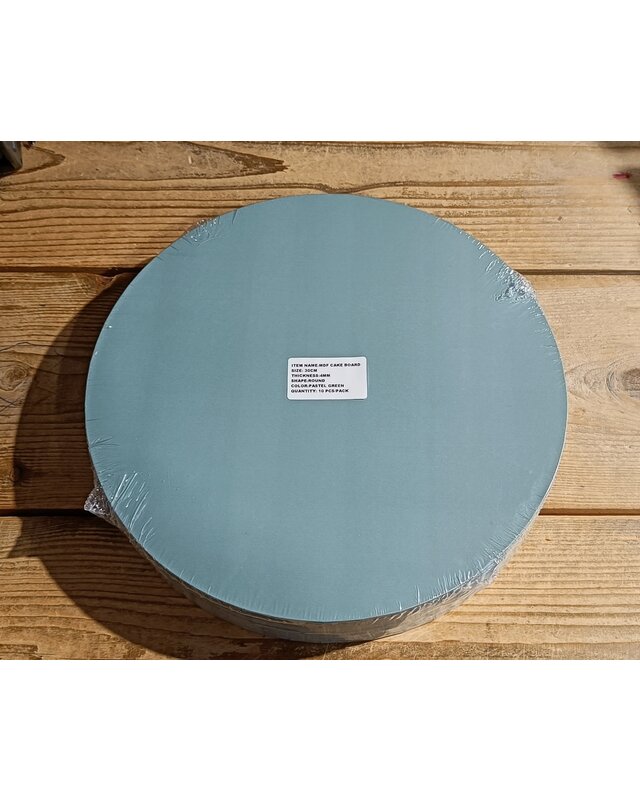 Cakeboard extra stevig mint groen 30cm pak 10 stuks