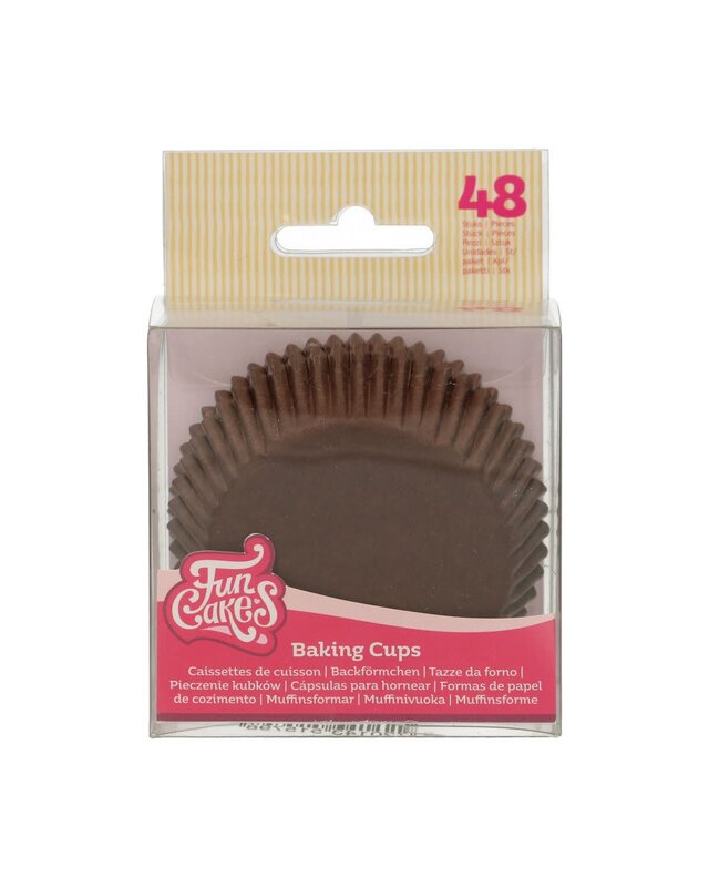 Funcakes FunCakes Cupcakevormpjes Bruin pk/48