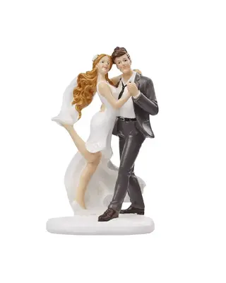 Taarttopper Bruidspaar Dansend Polystone 13cm
