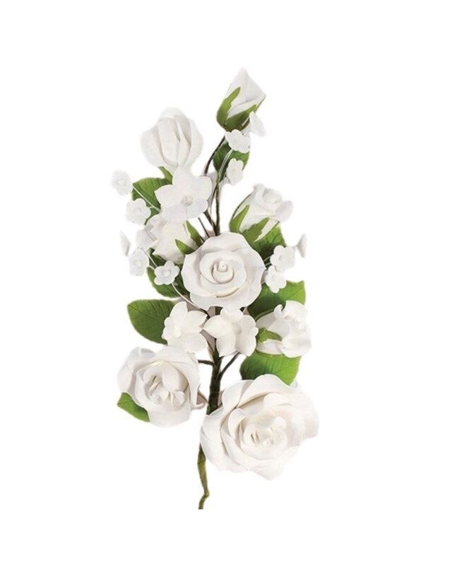 Culpitt Culpitt Suikerbloem Witte Rozen 17,8cm