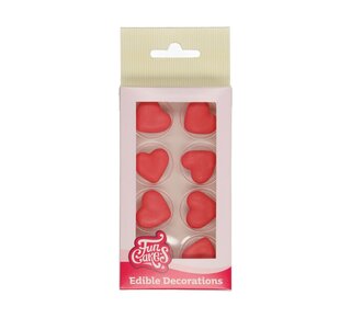 Funcakes FunCakes Suikerdecoratie Hart Rood Set/8
