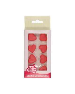 Funcakes FunCakes Suikerdecoratie Hart Rood Set/8