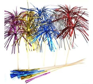 Haza feest prikkers folie assorti 6st Feest prikkers folie (assorti, 6st)