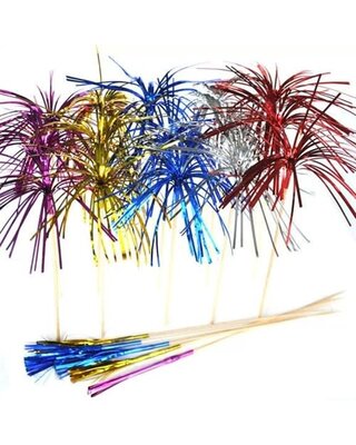 Haza feest prikkers folie assorti 6st  Feest prikkers folie (assorti, 6st)