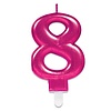Nummerkaarsje ’8’ sparkling pink (9,3cm)