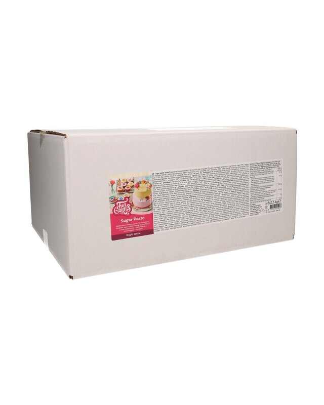 Funcakes FunCakes fondant Wit bright white 12,5kg (5x2,5kg)