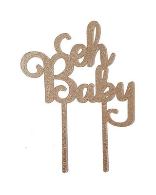 tastyme cake topper oh baby rose glitter