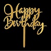 Happy birthday goud 14cm