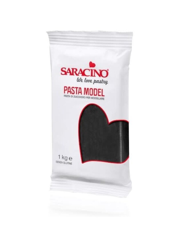 saracino saracino modeling paste black zwart 1kg